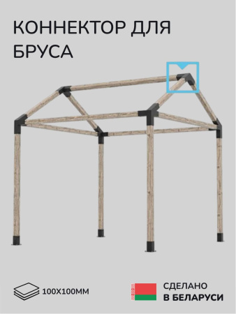 Коннектор для бруса, опора для бруса SCANDINAF TRIO 30 100х100