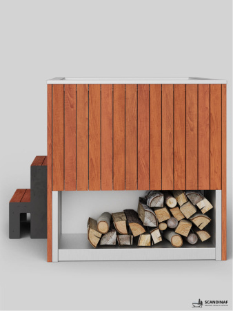 Ледяная купель Scandinaf Arctic 140R, 1-2 чел., AISI 316L, морёный дуб